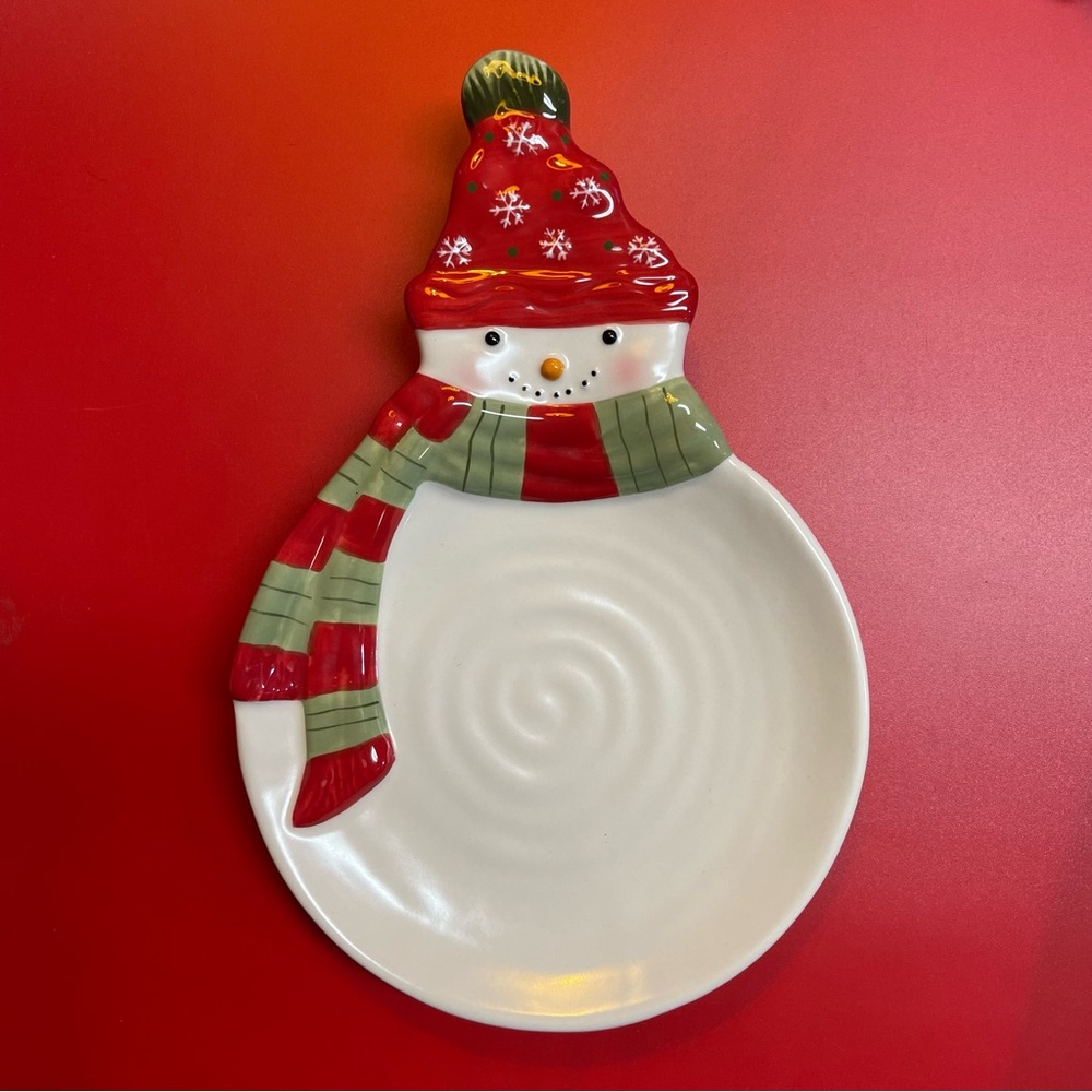 Hallmark Snowman Cookie Plate Very Cute!